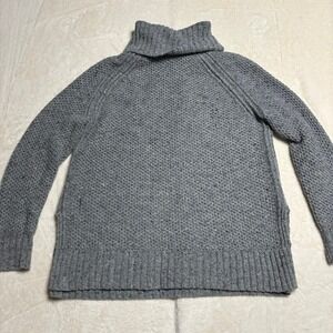 Lauren Ralph Lauren Women Turtleneck Sweater‎ Medium Gray Speckled Cozy Winter